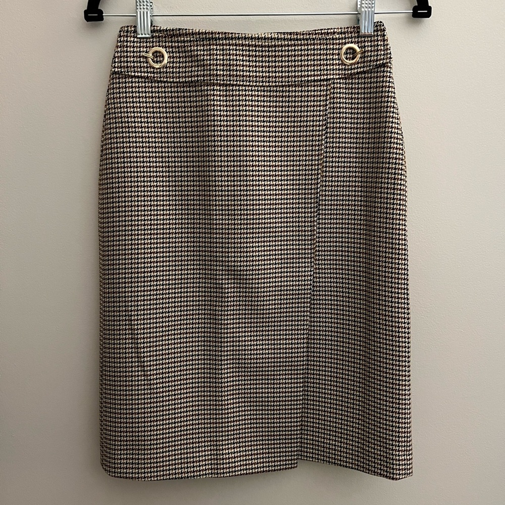 H&M Multicolor Houndstooth Pencil Skirt Size 2 NWT
